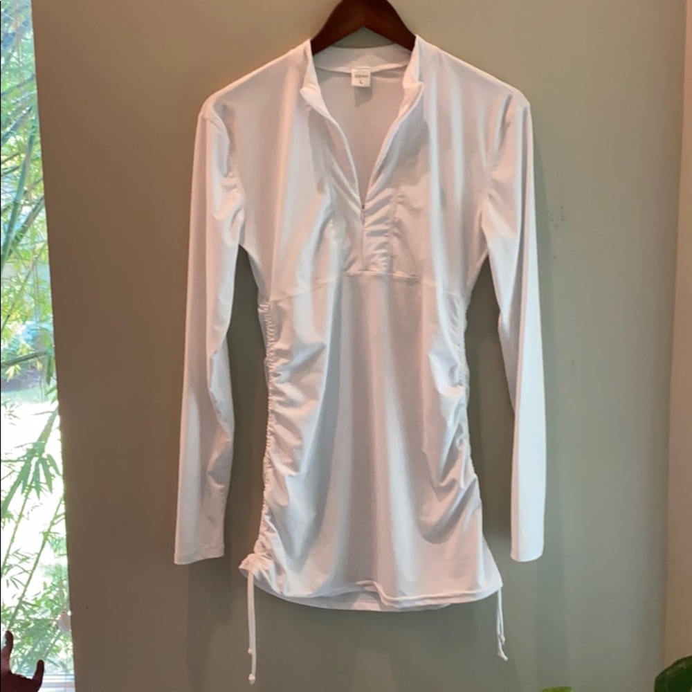 White swim dress L
